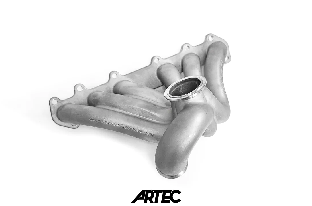 ARTEC 2JZ-GTE Turbo Single Gate Exhaust Manifold 70mm front angle