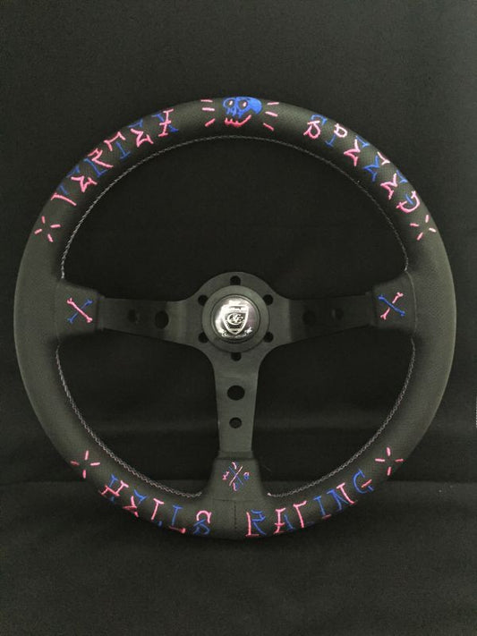 vertex steering wheel vertex speed pink blue front